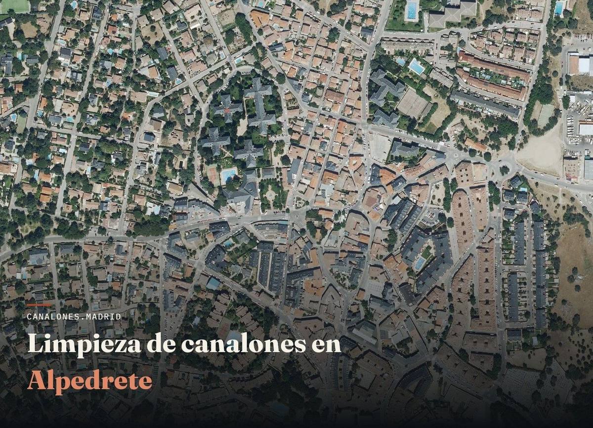 Limpieza de canalones en Alpedrete | canalones.madrid Alpedrete (Madrid): canalones.madrid ofrece limpieza profesional de canalones para evitar atascos y goteras, en una localidad de casco histórico y construcción tradicional.