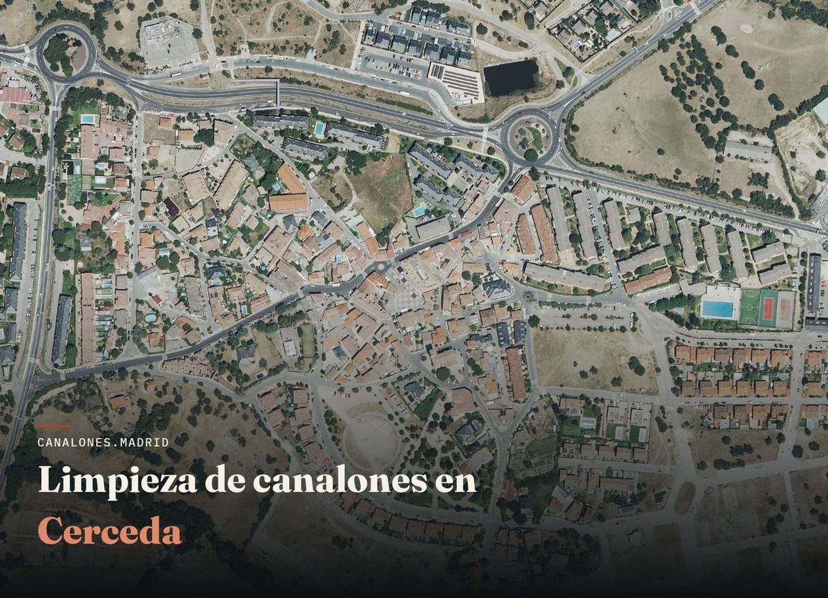 Limpieza de canalones en Cerceda | canalones.madrid Cerceda (Madrid): canalones.madrid ofrece limpieza profesional de canalones para evitar atascos y goteras, en una zona de pinar donde las hojas y acículas obstruyen fácilmente los canalones.